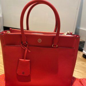 Tory Burch Robinson double-zip medium bag, red